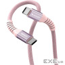 Магнітний кабель живлення та синхронізації Verbatim 100 Вт /USB-C-USB-C /120 см-рожевий (31857)