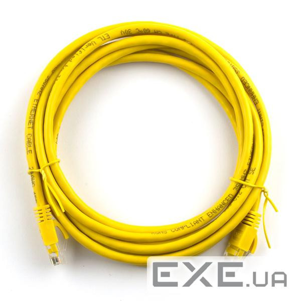 Патч-корд литий RITAR, UTP, RJ45, Cat.5e, 2m, жовтий, Cu (мідь ) Q300 (03233)