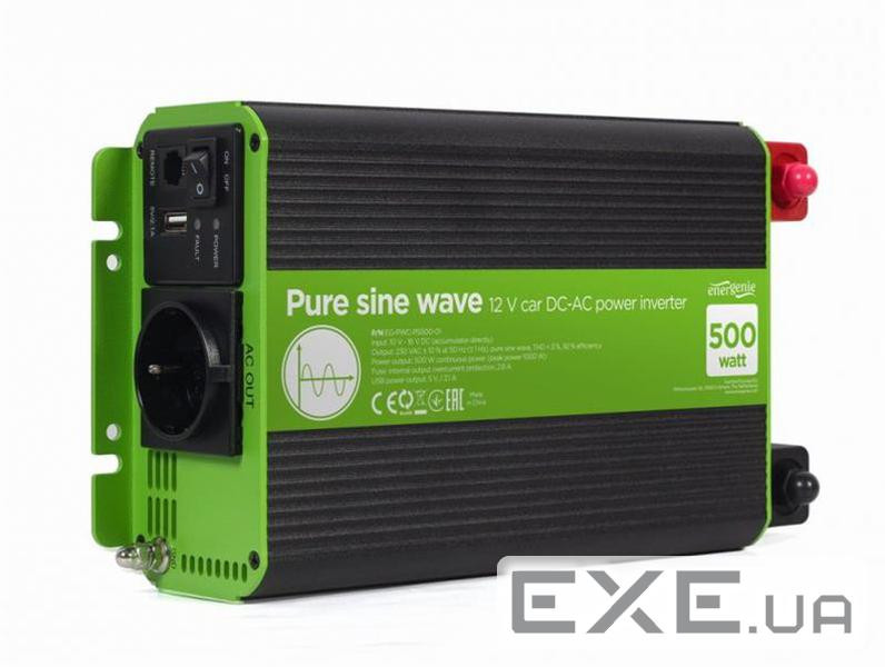 Автомобільний інвертор 12V/220V ENERGENIE EG-PWC-PS500-01 500W/1000W