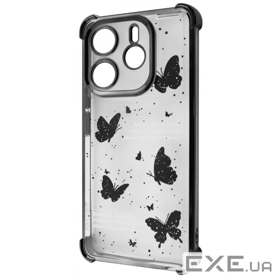 Чехол WAVE Winkie Xiaomi Redmi Note 14 5G black/butterfly (64211 black/butterfly)