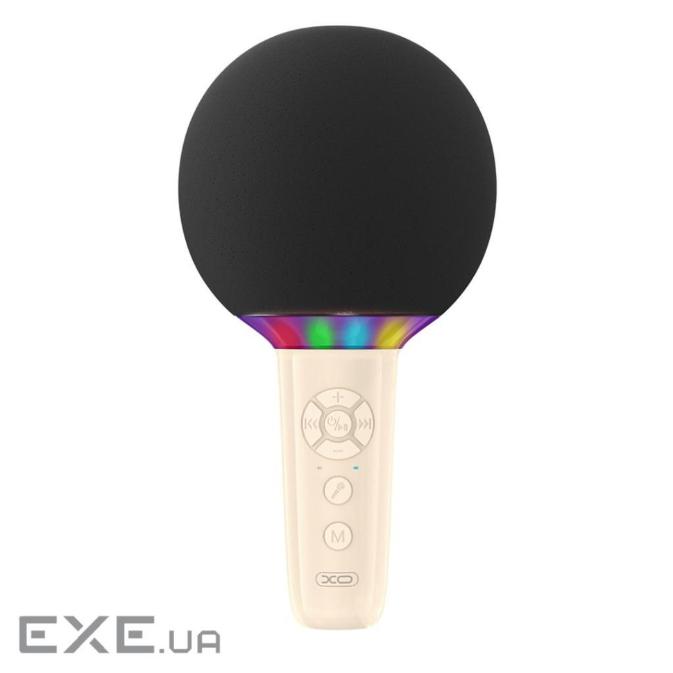 Мікрофон XO BE50 Bluetooth, AUX, LED Beige (BE50.beige)