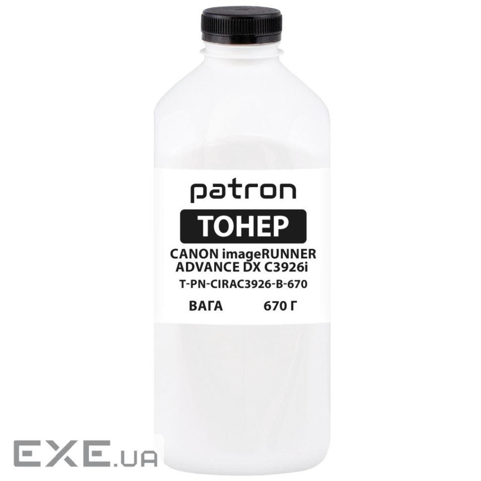 Тонер Canon iRUNNER ADVANCE DX C3926i 670 г Black Patron (PN-CIRAC3926-B-670)
