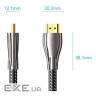 Кабель мультимедійний HDMI M to HDMI M 1.0m 4K60Hz cotton braided black zinc alloy Vention (ALMBF)
