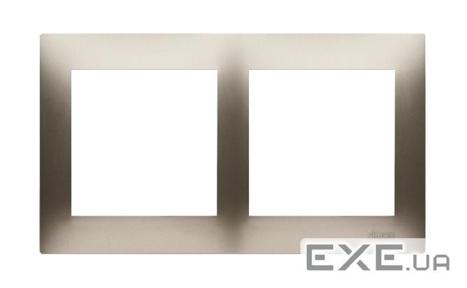 Рамка Premium 2x, матовое золото (DR2/44)