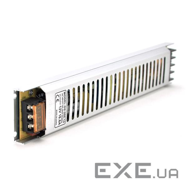 Імпульсний блок живлення 12В 16.6А (200Вт) перфорований SLIM (NRU-12-200)
