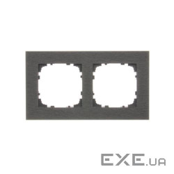 Рамка Simon55 NATURE 2x, нержавіюча сталь чорна (TRN2/190)