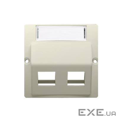Адаптер угловой Basic 2xRJ45 Keystone, бежевый (BMGKS2P/12)
