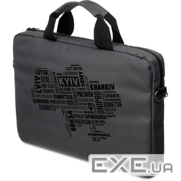 Сумка для ноутбука 15.6" VINGA NB1502 Ukraine Black Print Gray/Black (NB1502UBGY)