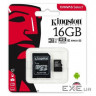 Карта пам'яті KINGSTON microSDHC Canvas Select 16GB UHS-I Class 10 + SD-adapter (SDCS/16GB)