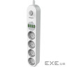 Power filtr 2.0м Energizer 4 розетки, 4xUSB 3.4A, з заземленням білий (EPB2500W00EU)