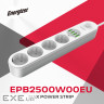 Power filtr 2.0м Energizer 4 розетки, 4xUSB 3.4A, з заземленням білий (EPB2500W00EU)