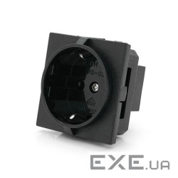 Розетка врізна з заземленням E-08, Input: AC 100-250V 16A, Black (E-08 Black) E-08, Input: AC 100-250V 16A, Black (E-08