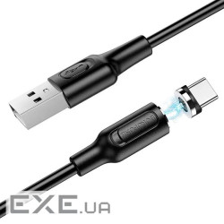 Кабель BOROFONE BX41 USB to Type-C 2.4A, 1m, PVC, PVC connectors, magnetic, Black (BX41CB)