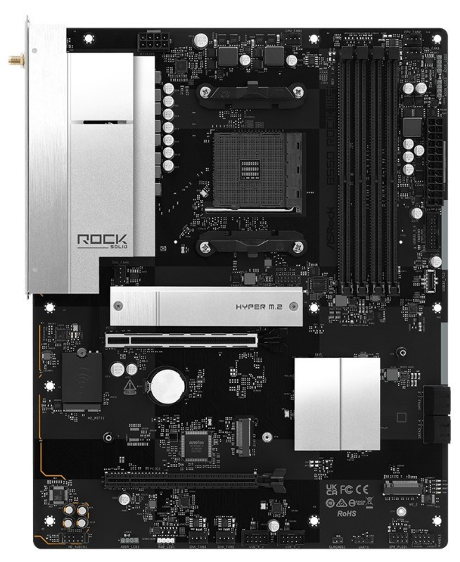 Материнська плата ASRock B550 ROCK WIFI (sAM4, AMD B550, DDR4, ATX)