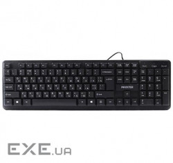 Клавіатура офісна, USB, пластик, чорний (KBM-U01-UA)
