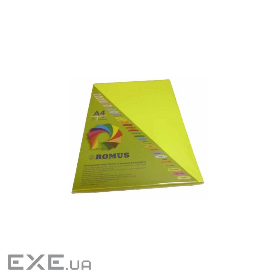 Папір Romus A4 80 г/м2 100c, yellow neon (R50713)