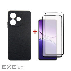 Чохол до мобільного телефона Dengos Oppo A5 Pro Case Soft + 2 Glass (Black) (DG-CTG2P-22)