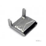 Скріпа з нержавіючої сталі для фіксації сталевої бандажної стрічки 20 мм (BC-10, 100шт=1пач )