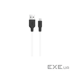 Кабель HOCO X21 USB-A to Micro-USB 1м Black/White (6957531071389)