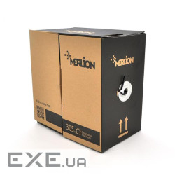 Кабель КВПЭ FTP-cat.6 (4*2*0.56), Merlion, (CCA), для внутр. робіт, 305м, White, (KVPEMLCCA6056305W) , White, (KVPEMLCCA