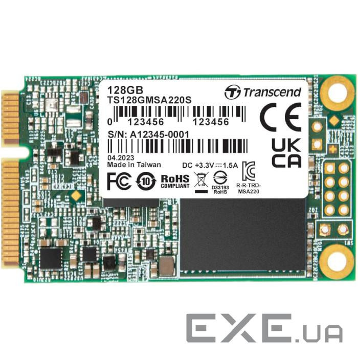 SSD диск TRANSCEND MSA220S 128GB mSATA (TS128GMSA220S)