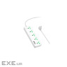 Мережевий фільтр HOCO AC13A на 5 розеток + 3 USB + USB-C, 17W, 220В, кабель 1,5м, White, (AC13A / W)