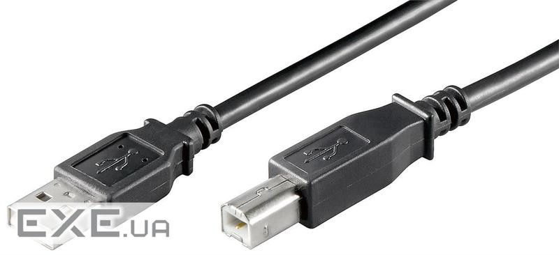 Кабель принтера USB2.0 A-B M/M 0.25m,2xShielded D=4.5mm Cu,чорний (75.09.5129-1)