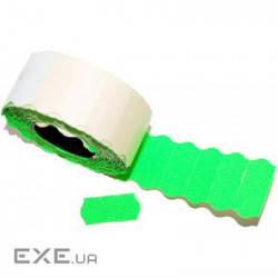 Етикет-стрічка Aurika 26х12 green, 25 рул (2612G)