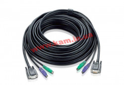 30.0 m extention cable/ cord for PS/ 2 KVM (1 x HDB-15 Male + 2 x Mini-DIN-6 Male, 1 (2L-1030P)