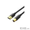 Кабель для принтера USB 2.0 AM/BM 1.5m Black Ugreen (10350)