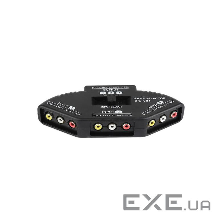 Конвертер 3 x 3RCA / 1x3RCA з перемикачем (YT-CWS-3x3RCA / 1x3RCA)