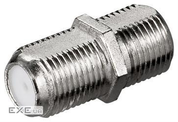 З'єднувач кабелів Goobay RF:F F/F,адаптер прямий L=20.9mm Zinc Cu (75.01.1372-1)