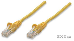 Патчкорд UTP Cat.5e ( 7.5м жовтий), Intellinet, Біметал, ССА (319966) (319966)