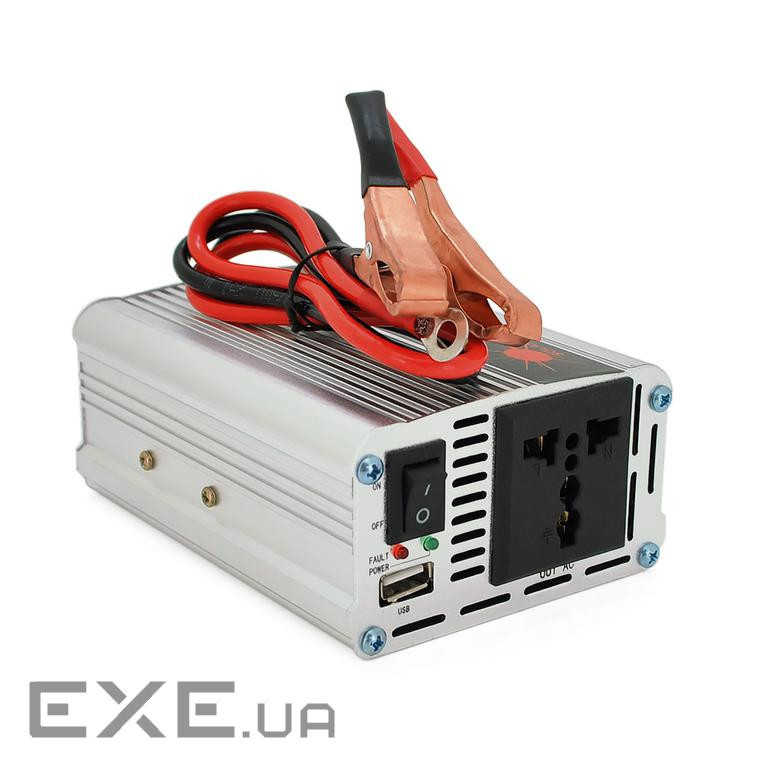 Інвертор напруги Himastar500W (DC:250W), 12 / 220V з апроксимованою синусоїдою, 1 універсальна розет