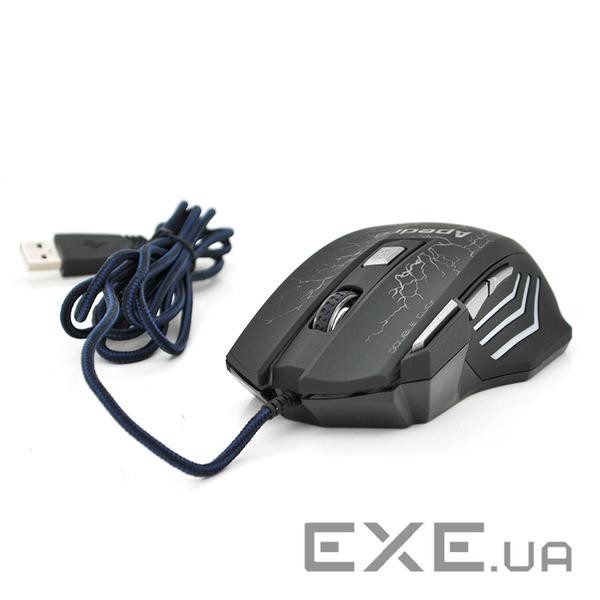 Миша дротова Apedra A7, 7 кнопок, 800/1200/2400/3200 DPI, Led Lighting, 1,3 м , Win7 / 8 / 10 M