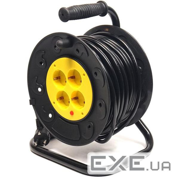 Подовжувач-котушка POWERPLANT JY-2002/ 25 Low Temp Black 25м (PPRA16M25S4L)