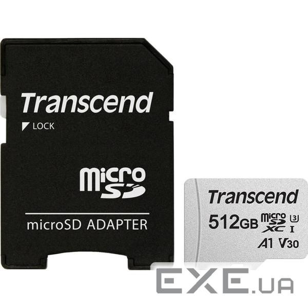 Карта пам'яті Transcend 512GB microSDXC Class 10 U3 (TS512GUSD300S-A)