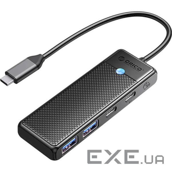 USB-хаб ORICO 4-in-1 USB-C to 1xUSB-C, 2xUSB-A3.0, PD Black (CA914210)