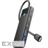 USB-хаб ORICO 4-in-1 USB-C to 1xUSB-C, 2xUSB-A3.0, PD Black (CA914210)