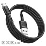 Кабель HOCO X83 USB to Type-C 3A, 1m, PVC, PVC connectors, Black (6931474770905)