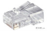 Конектор, RJ45 UTP5e 8P8C Round, HQ, PolyBag, прозорий, Goobay (75.05.8627-100)