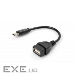 Перехідник OTG USB 2.0 AF to USB-C 0.1m Vinga (VCPDCOTGTCBK)