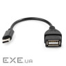 Перехідник OTG USB 2.0 AF to USB-C 0.1m Vinga (VCPDCOTGTCBK)