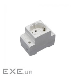 Розетка ELM SO-10E-DIN с заземлением на DIN-рейку 16A Белая (41-0023)