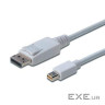 Кабель мультимедійний miniDisplayPort to DisplayPort 1.0m Digitus (AK-340102-010-W)