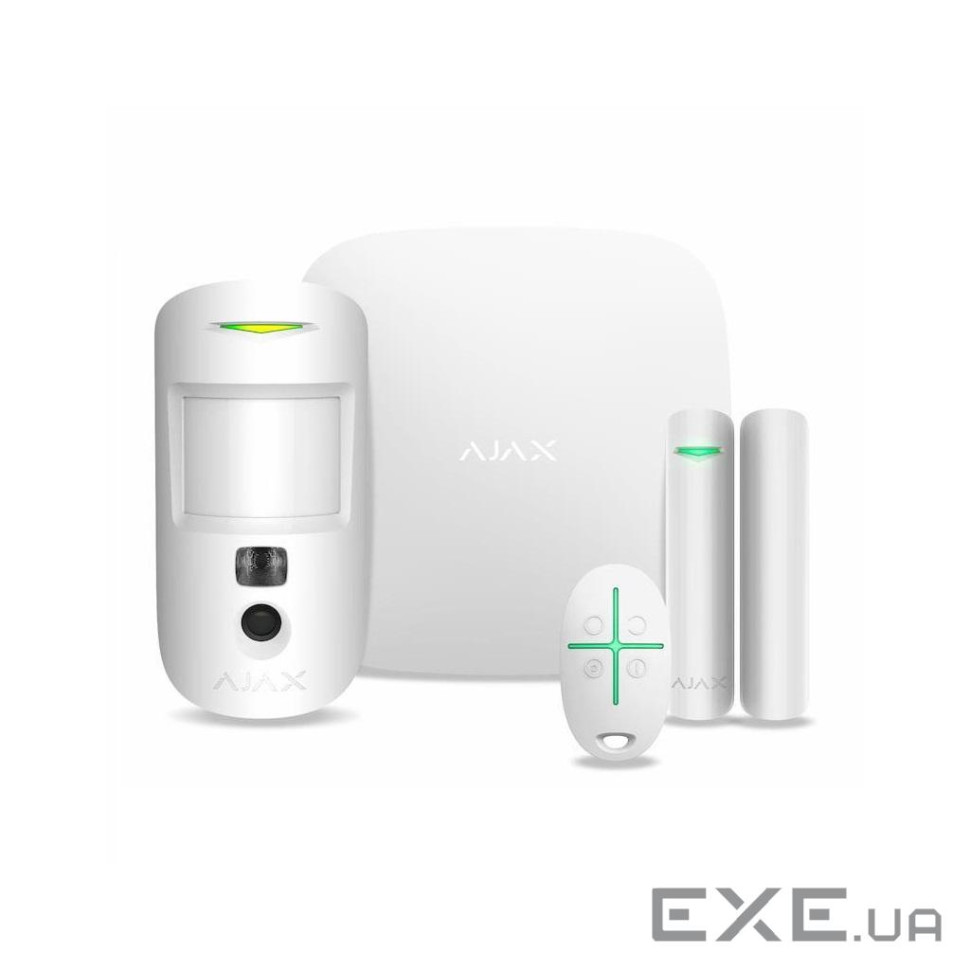 Комплект охоронної сигналізації Ajax StarterKit Cam HDR white