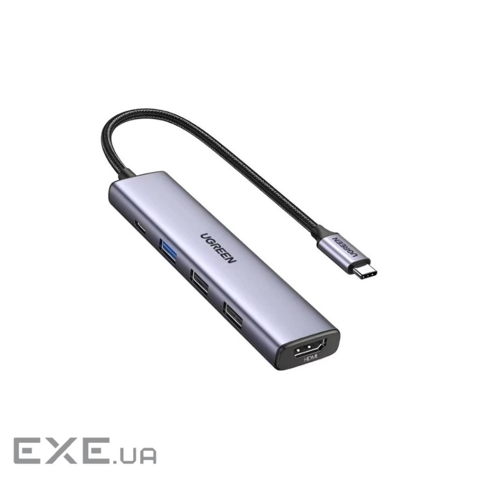 Порт-реплікатор Ugreen CM478 USB Type-C HDMI, USB/3.0, Type-C for charging PD/100W (15495 (90403190)