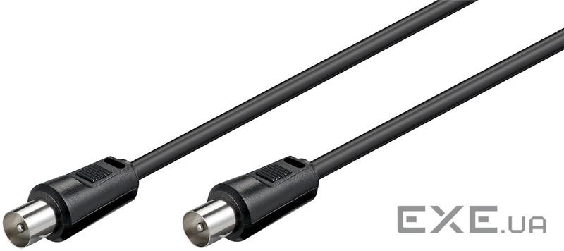 Кабель антени RF: Coaxial M / M 1.5m, 75 Ohm D = 5.0mm 2xShielded, чорний (75.06.8146-100)