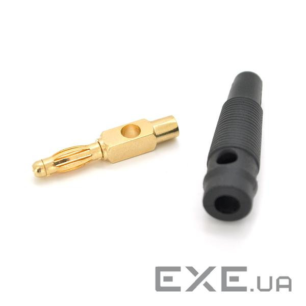 Наконечник кабельний, гвинтова фіксація, ізолятор: ПВХ, діаметр 4мм, штекер позолочений, 220 (00592) , 220 (00592)
