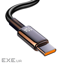 Кабель Type-C для Type-C (male to male), 10A, Підтримка SCP, QC3.0, PD до 240 (TC-TC240W-10A-B-3.0m)